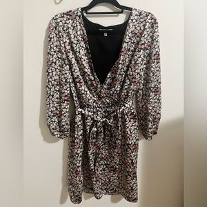 DR2 Floral Mini Wrap Dress